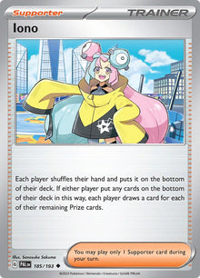 Iono [Uncommon] #185 - Pokemon Paldea Evolved