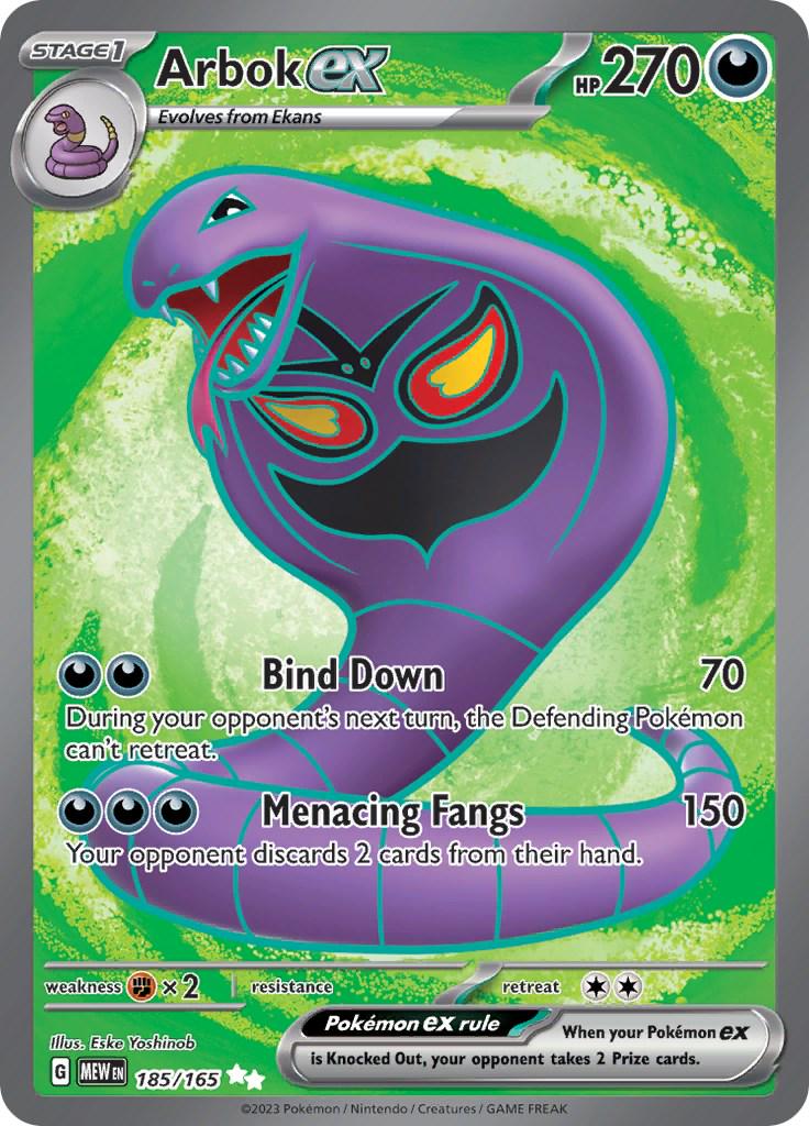 Arbok Ex #185 Pokemon Scarlet & Violet 151
