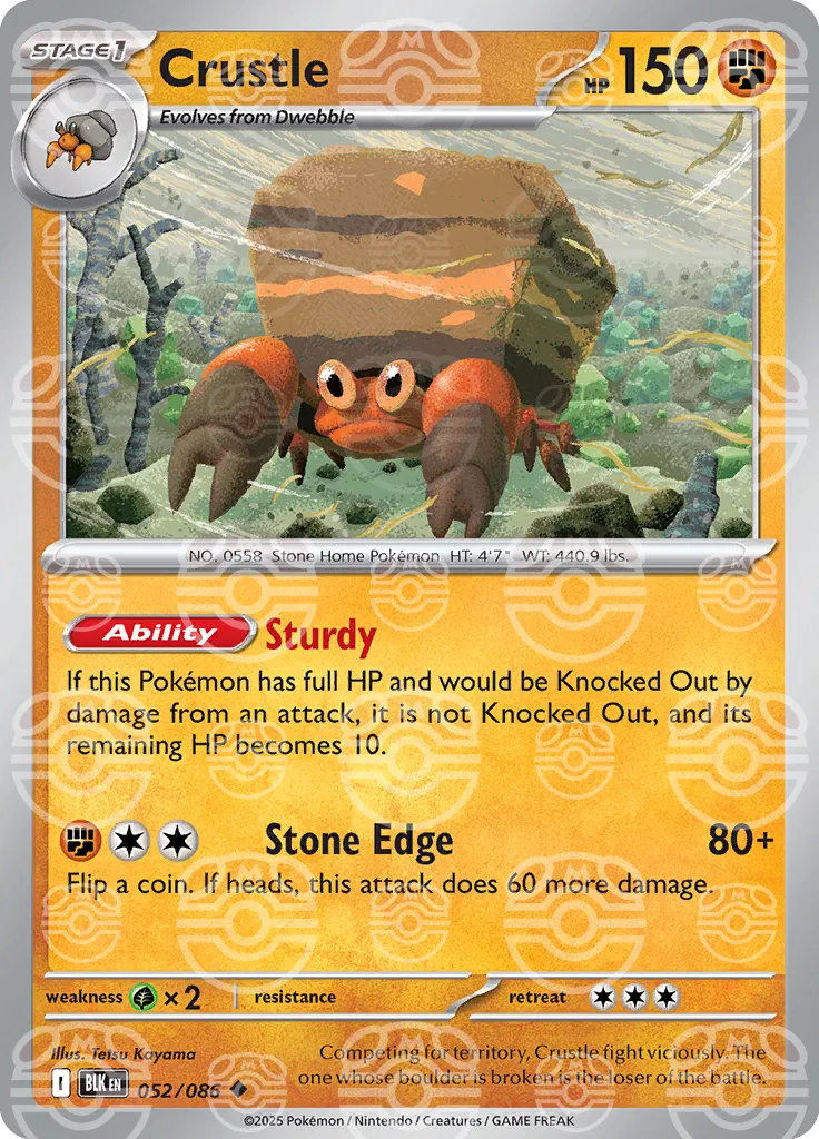 Crustle [Master Ball] 052/086 - Pokémon Black Bolt