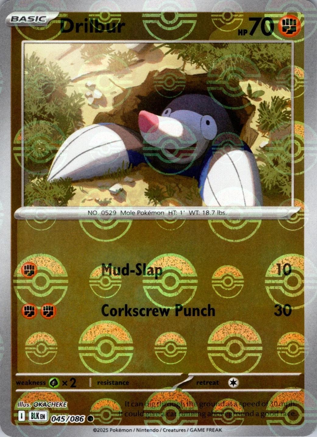 Drilbur [Poke Ball] #045/086 - Black Bolt