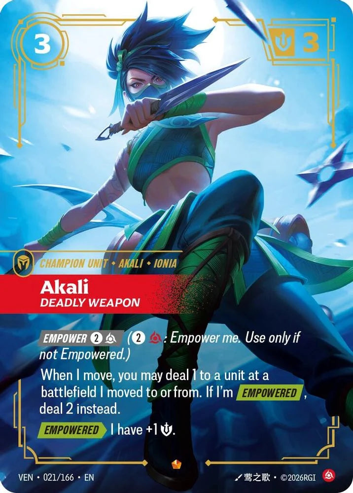 Akali, Deadly Weapon [Epic] #021/166 - Vendetta