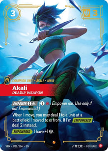 Akali, Deadly Weapon [Epic] #021/166 - Vendetta