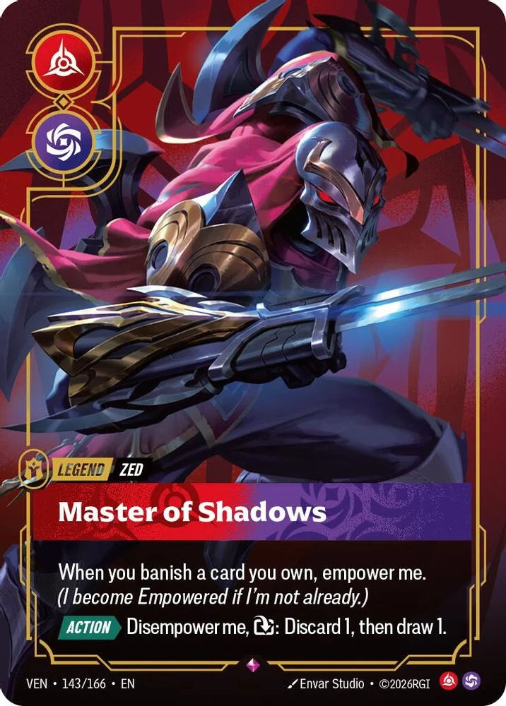Zed - Master of Shadows [Rare] #143/166 - Vendetta