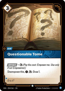 Questionable Tome [Common] #054/166 - Vendetta