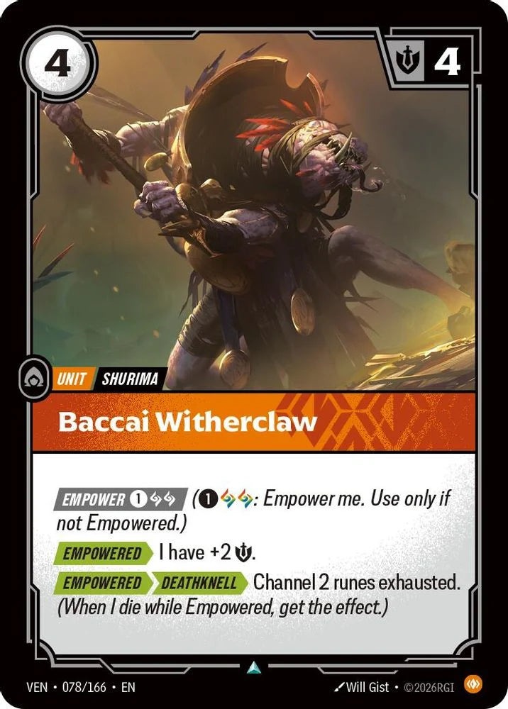 Baccai Witherclaw [Uncommon] #078/166 - Vendetta