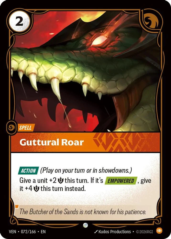 Guttural Roar [Common] #072/166 - Vendetta