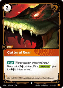 Guttural Roar [Common] #072/166 - Vendetta