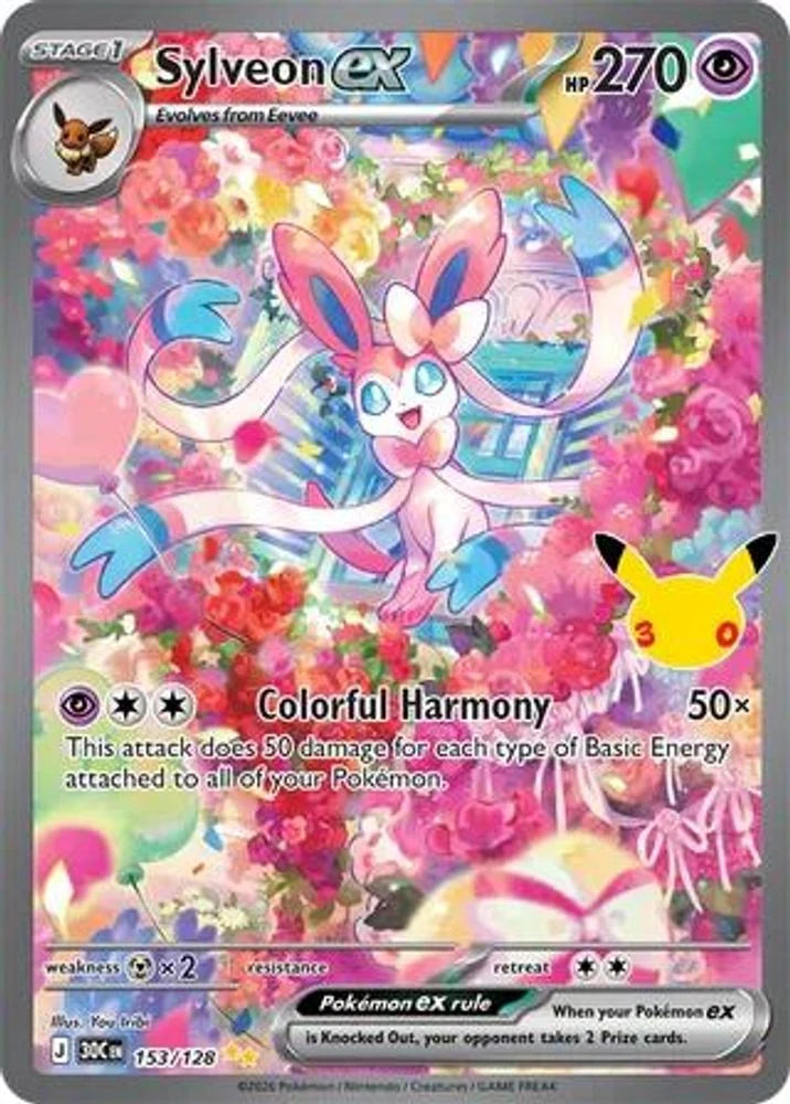 Sylveon ex [Special Illustration Rare] #153/128 - 30th Celebration