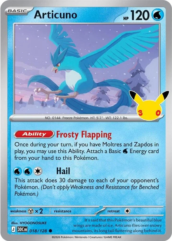 Articuno [Common] #018/128 - 30th Celebration