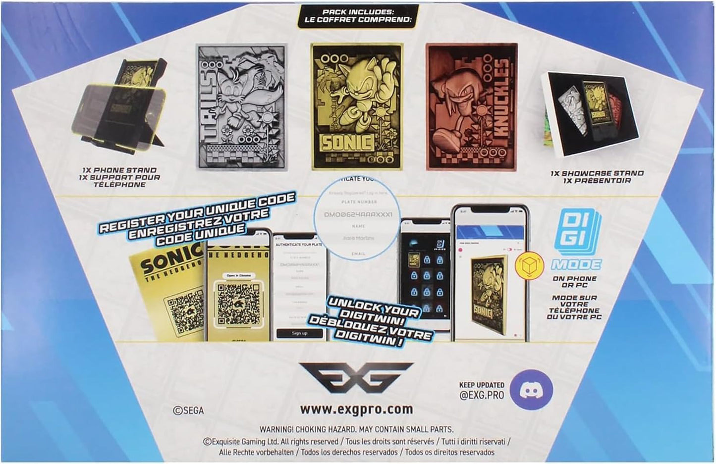 Sonic Digiplates - 3 Metal Cards/Phone Stands