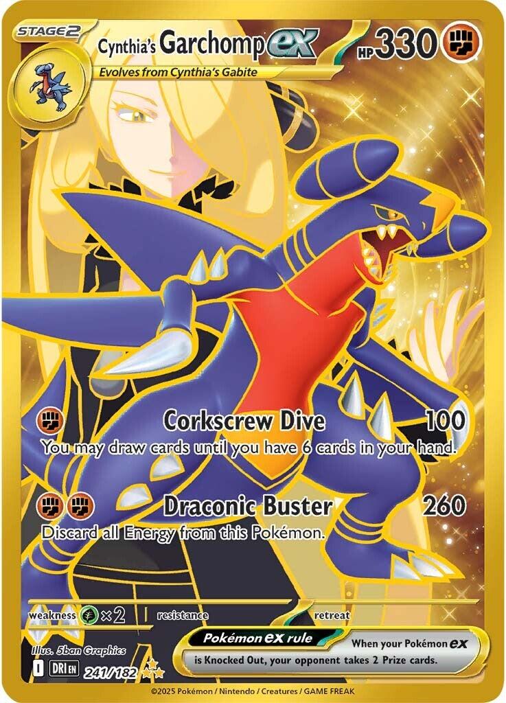 Cynthia's Garchomp ex [Hyper Rare] 241/182 - Pokémon Destined Rivals