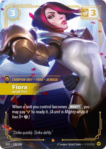 Fiora - Worthy [Epic] SFD 180/221 -  Riftbound Spiritforged