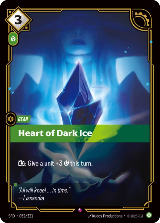 Heart of Dark Ice [Rare] SFD 052/221 - Riftbound Spiritforged