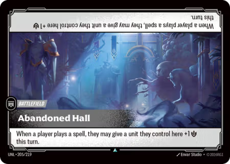 Abandoned Hall [Battlefield] UNL 205/219 - Riftbound Unleashed