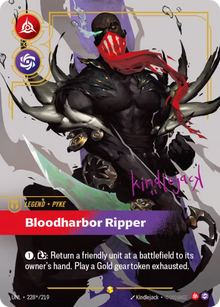 Pyke -Bloodharbor Ripper [Signature Overnumbered] UNL 228*/219 - Riftbound Unleashed