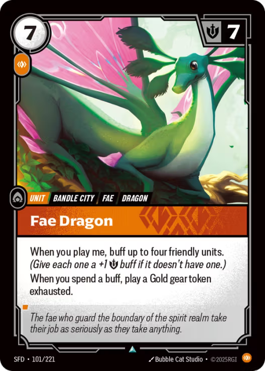 Fae Dragon [Uncommon] SFD 101/221 -  Riftbound Spiritforged