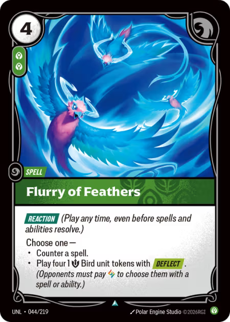 Flurry of Feathers [Uncommon] UNL 044/219 - Riftbound Unleashed