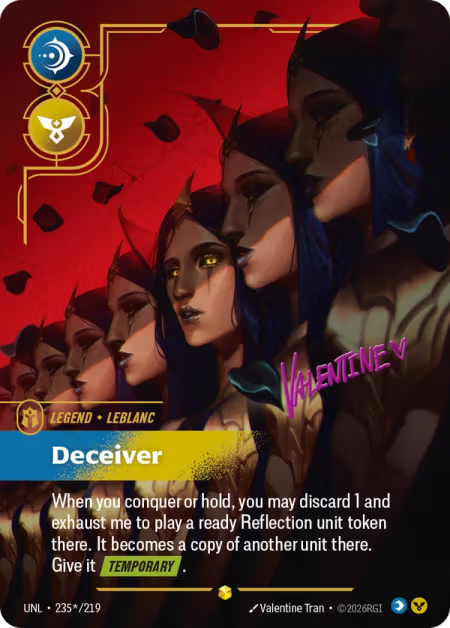 Leblanc - Deceiver [Signature Overnumbered] UNL 235*/219 - Riftbound Unleashed