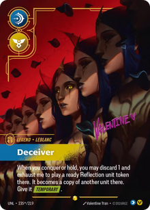 Leblanc - Deceiver [Signature Overnumbered] UNL 235*/219 - Riftbound Unleashed