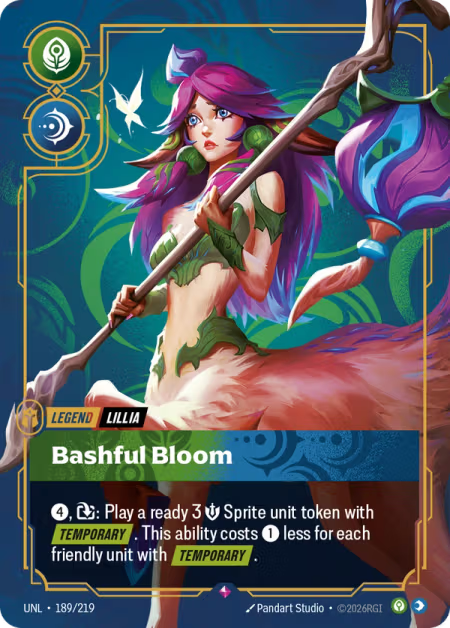 Lillia - Bashful Bloom [Legend] UNL 189/219 - Riftbound Unleashed