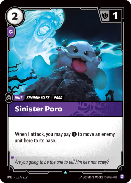 Sinister Poro [Uncommon] UNL 137/219 - Riftbound Unleashed