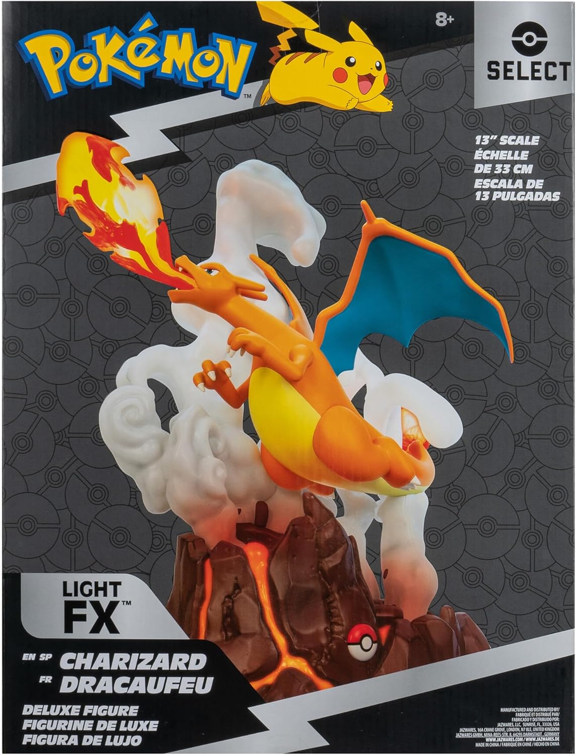 Pokémon Charizard Deluxe Collector’s Statue - 13-Inch Deluxe Collector’s Statue with Light Up Function