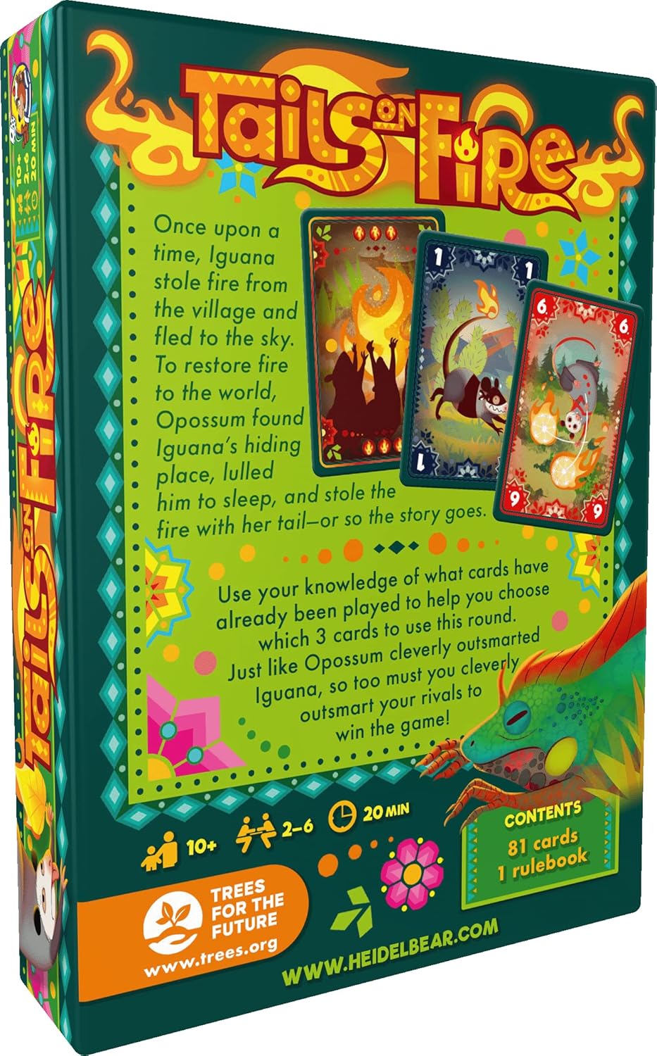 Heidelbar Games - Tails on Fire - A Very Interactive Card Game for 2-6 Players in Which Chosing The Best 3 Cards for One Round Becomes an Exciting Dilemma