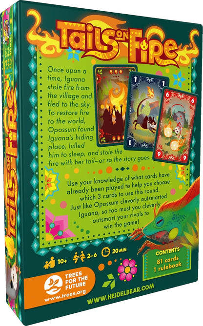 Heidelbar Games - Tails on Fire - A Very Interactive Card Game for 2-6 Players in Which Chosing The Best 3 Cards for One Round Becomes an Exciting Dilemma