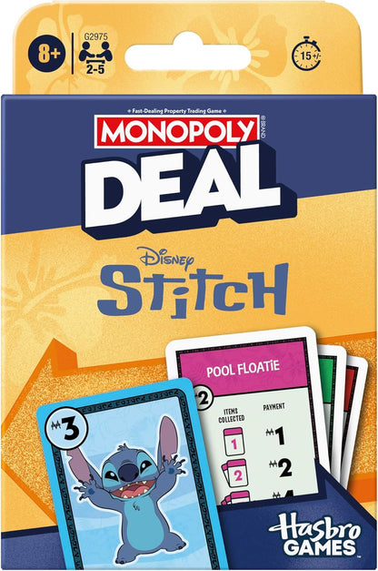Monopoly Deal: Disney Stitch Edition Card Game