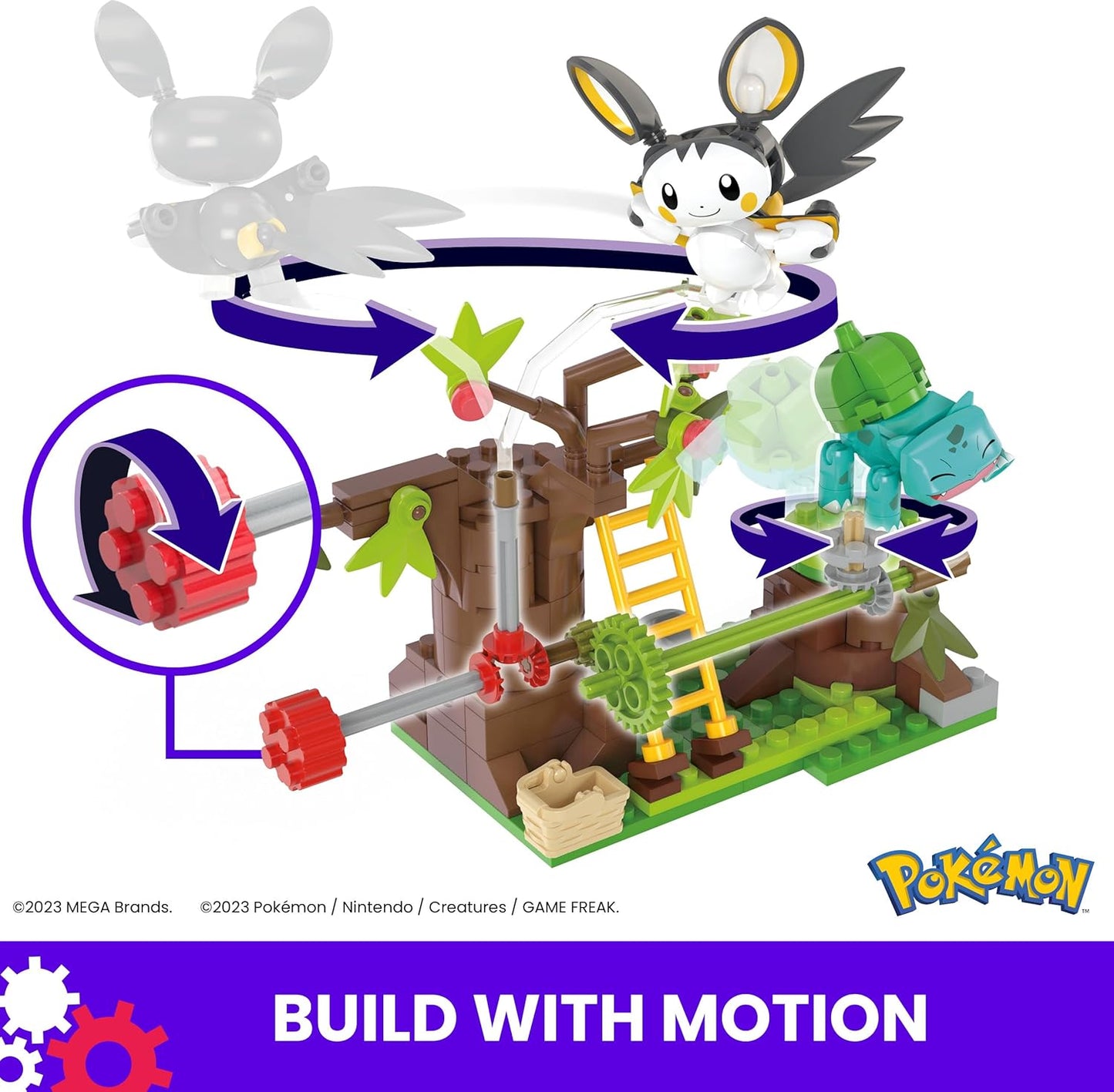 Mega Pokemon: Emolga and Bulbasaur's Charming Woods