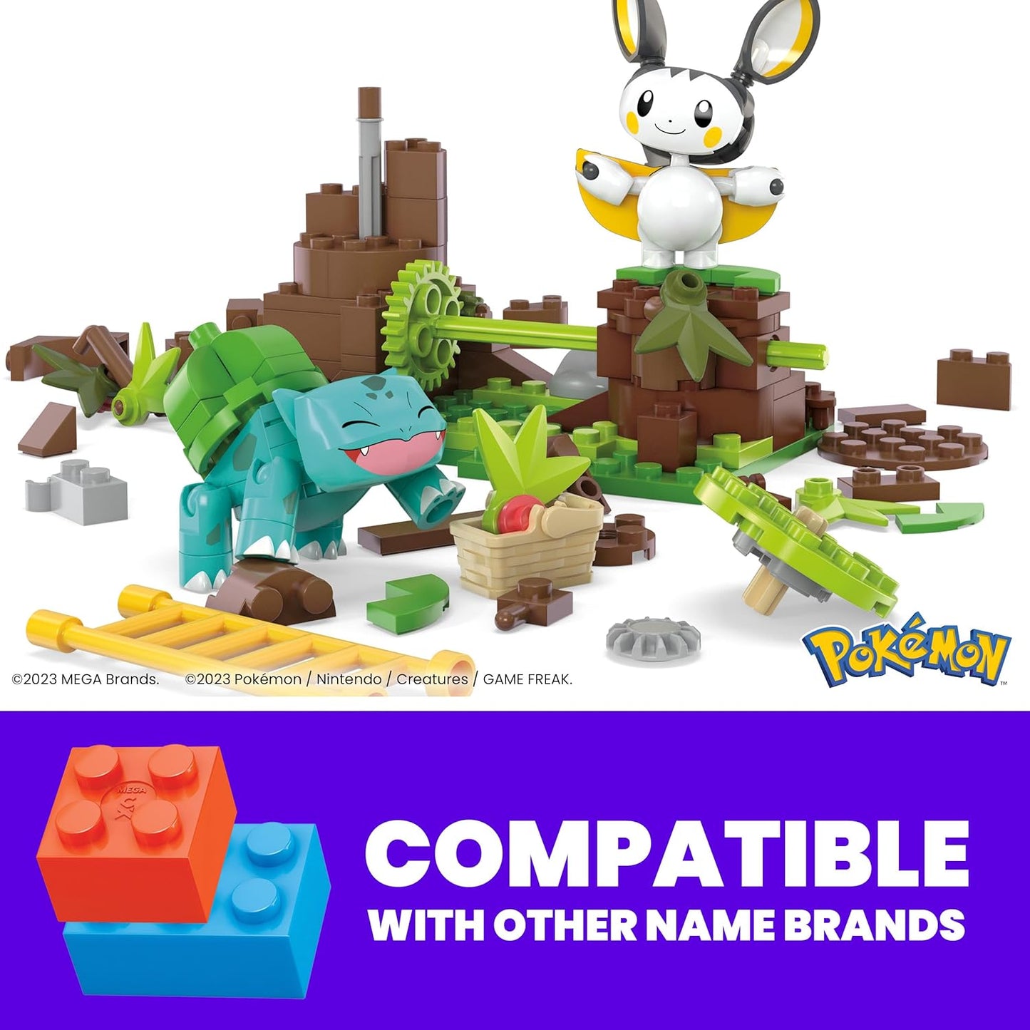 Mega Pokemon: Emolga and Bulbasaur's Charming Woods