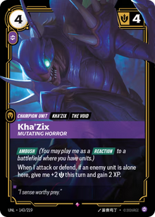 Kha'Zix, Mutating Horror [Rare] UNL 143/219 - Riftbound Unleashed