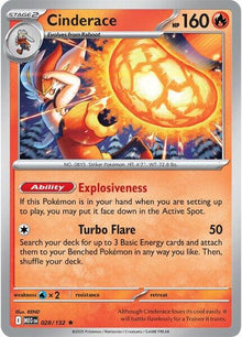 Cinderace [Rare] #028/132 - Pokemon Mega Evolution