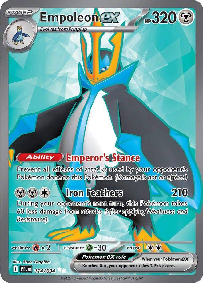 Empoleon ex [Ultra Rare] 114/094 Pokemon Phantasmal Flames