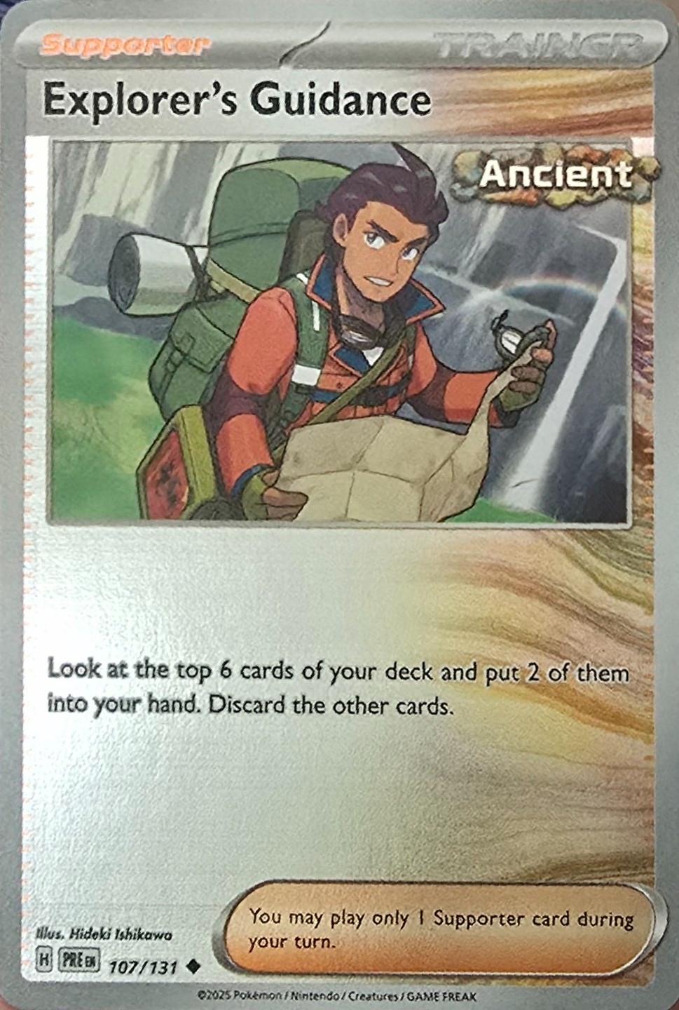 Explorer's Guidance [Reverse Holo Uncommon] #107/131 - Pokemon Prismatic Evolutions