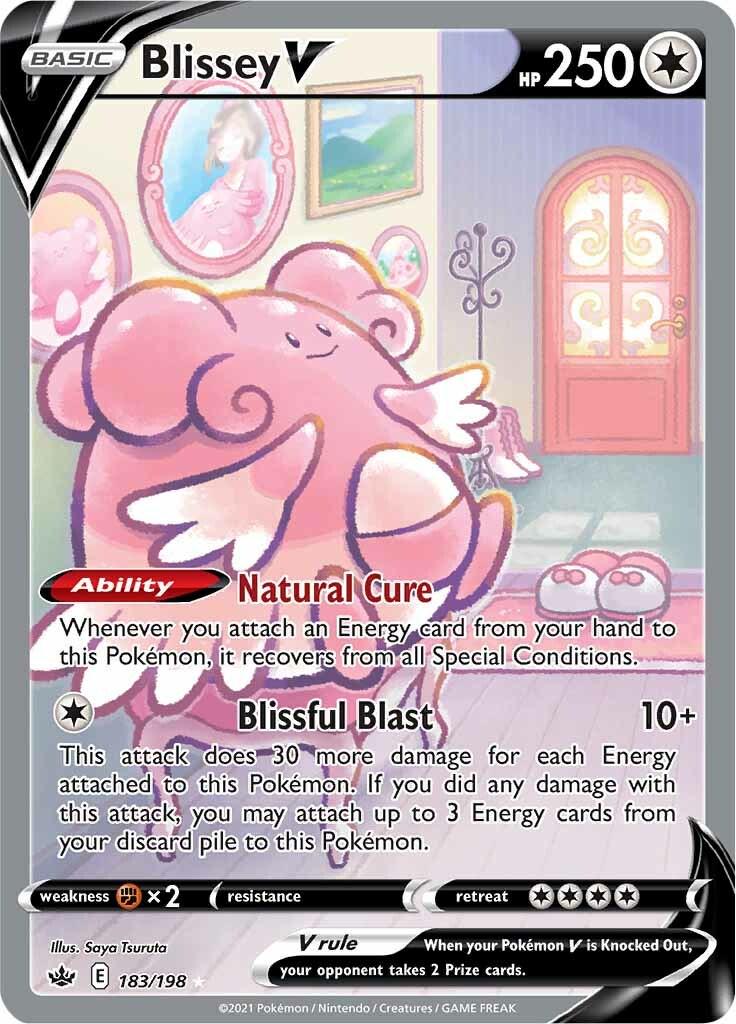 Blissey V (Alternate Full Art) [Ultra Rare] 183/198 - Pokémon Chilling Reign