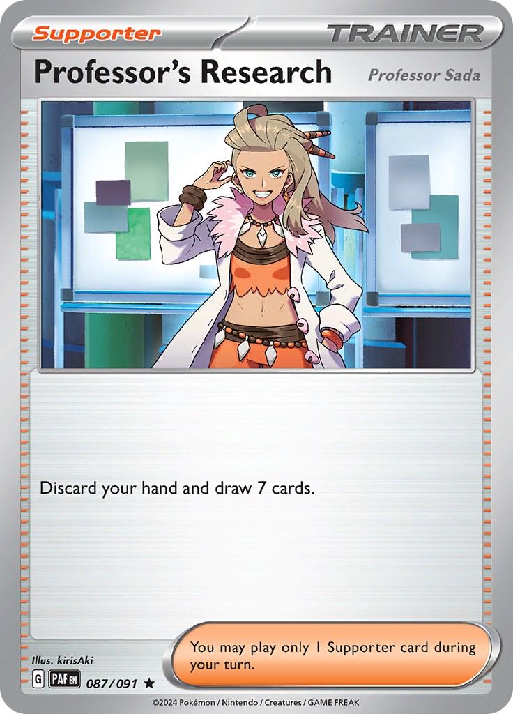 Professor's Research [Holo Rare] #087/091 - Pokemon Paldean Fates