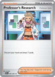 Professor's Research [Holo Rare] #087/091 - Pokemon Paldean Fates