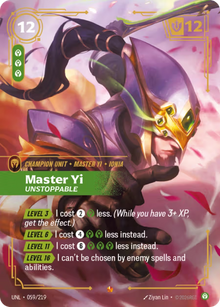 Master Yi, Unstoppable [Epic] UNL 059/219 - Riftbound Unleashed