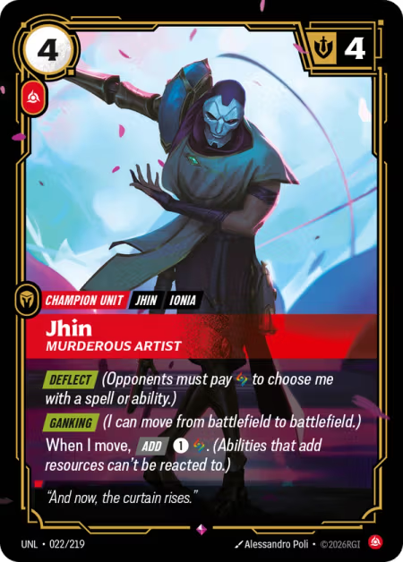 Jhin, Murderous Artist [Rare] UNL 022/219 - Riftbound Unleashed