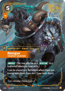 Rengar, Trophy Hunter [Epic] UNL 120/219 - Riftbound Unleashed