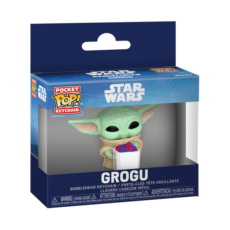 Pop! Keychain Grogu with Popcorn