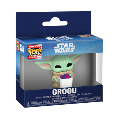Pop! Keychain Grogu with Popcorn