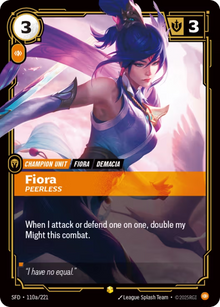 Fiora - Peerless [Alternate Art] SFD 110a/221 -  Riftbound Spiritforged