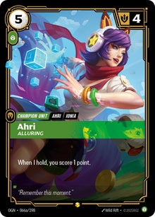 Ahri - Alluring (Alternate Art) [Alternate Art] 066a/298 - Riftbound Origins