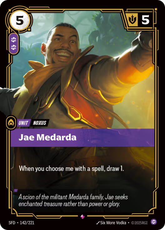 Jae Medarda [Rare] SFD 142/221 -  Riftbound Spiritforged