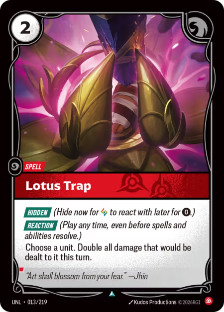 Lotus Trap [Uncommon] UNL 013/219 - Riftbound Unleashed