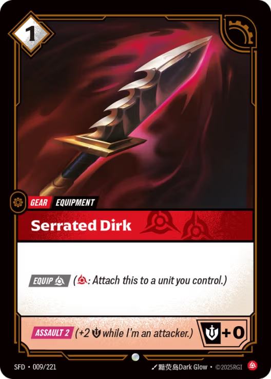 Serrated Dirk [Common] SFD 009/221 - Riftbound Spiritforged