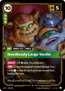 Needlessly Large Yordle [Rare] SFD 055/221 - Riftbound Spiritforged