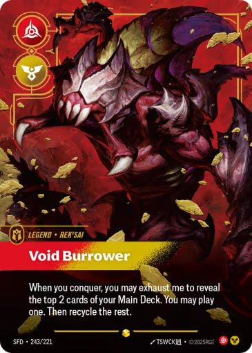 Rek'Sai - Void Burrower [Overnumbered] SFD 243/221 - Riftbound Spiritforged
